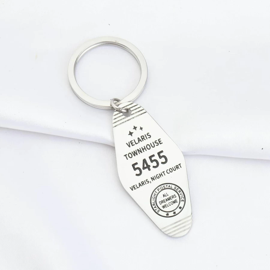 TIIMG Velaris Inspired Fantasy Novel Book Lover Gift - House of Wind Hotel Keychain for ACOTAR Fans