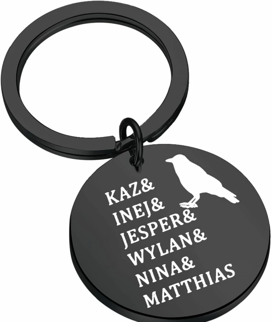 "FAADBUK Six of Crows Inspired Bookish Gift Set - Shadow and Bone Themed Collectibles for Kaz, Inej, Jesper, Wylan, Nina, and Matthias Fans"