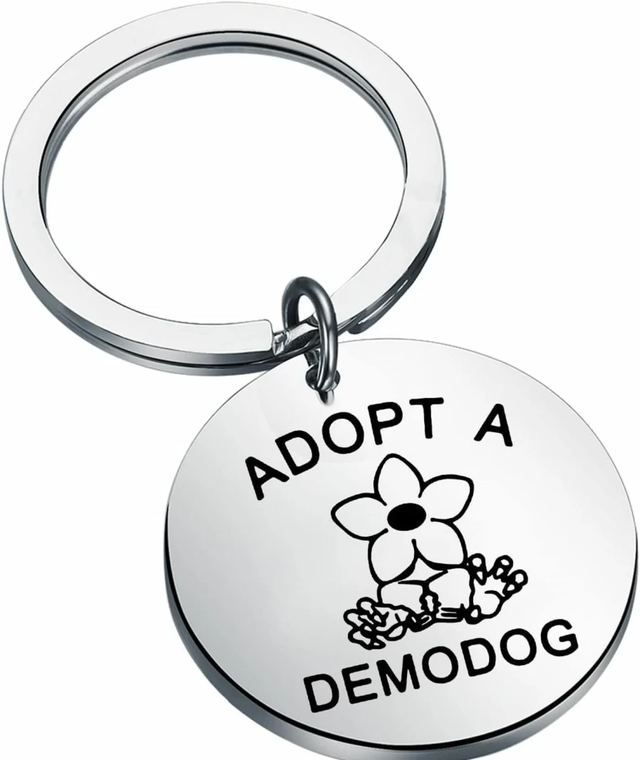 "TIIMG Demodog Keychain - Stranger Things Inspired Pet Lover Gift, Funny TV Show Merchandise, Unique Dog Adoption Accessory"