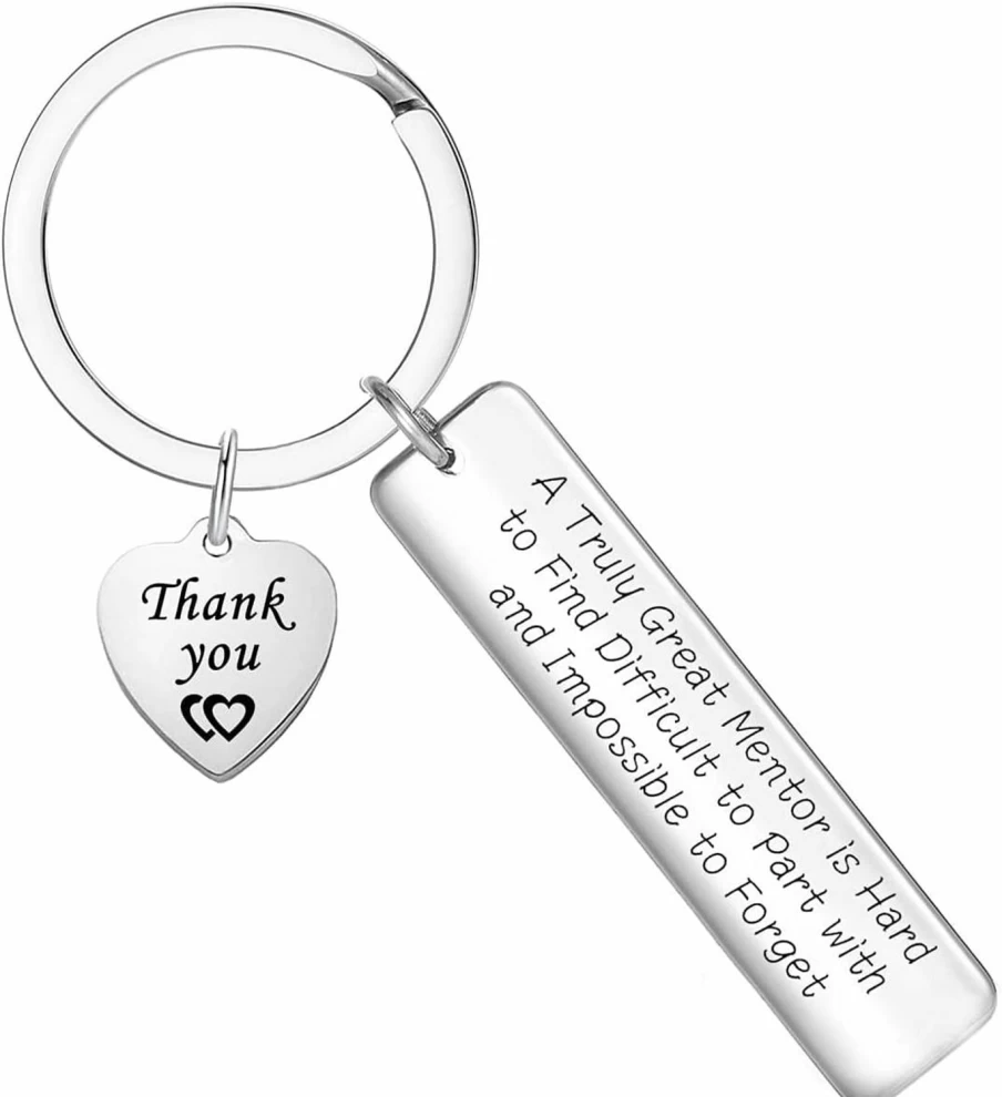 "Unique Mentor Appreciation Keychain - Thoughtful Gift for Great Mentors - Hard to Find, Impossible to Forget"