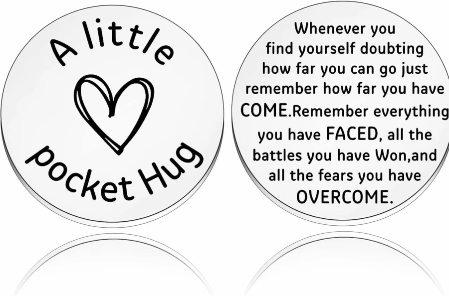 MTYCTWED Inspirational Sobriety Token - Addiction Recovery Pocket Hug Gift for Cancer Survivors, AA Medallion & Motivational Jewelry for Men and Women