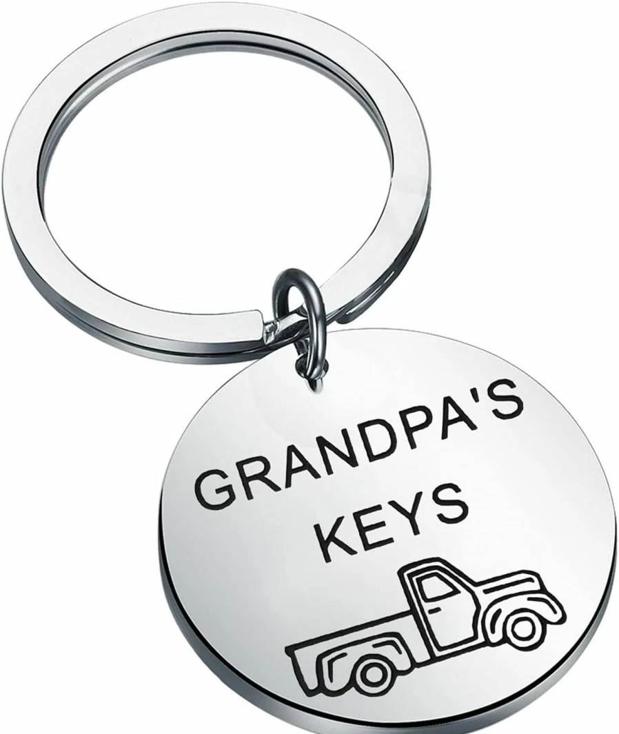 "KUIYAI Personalized Grandpa Gift - Custom Pawpaw Keychain for Father's Day, Grandpa's Truck Keys, Unique Gift From Grandchildren"