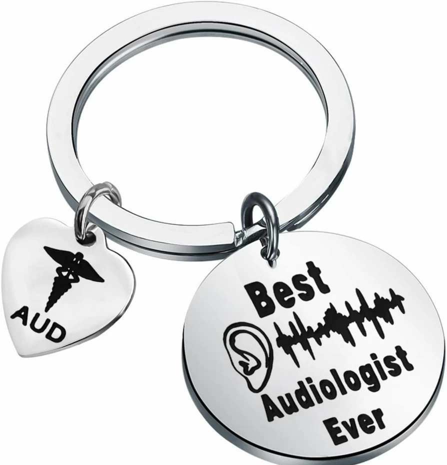 Bobauna Audiologist Keychain - Inspirational Medical Gift for Hearing Specialists - Best Audiology Appreciation Present