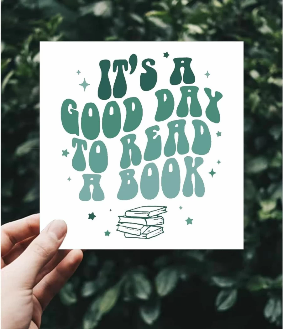 "TIIMG Book Lover Earrings – Unique Librarian Gift for Readers, Bookworm Jewelry with 'It's a Good Day to Read' Design"
