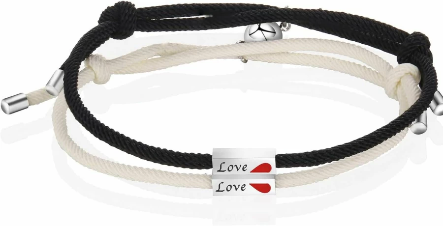 "N/C Love Bracelet Set for Couples - Wedding, Anniversary & Birthday Gift for Boyfriend & Girlfriend"