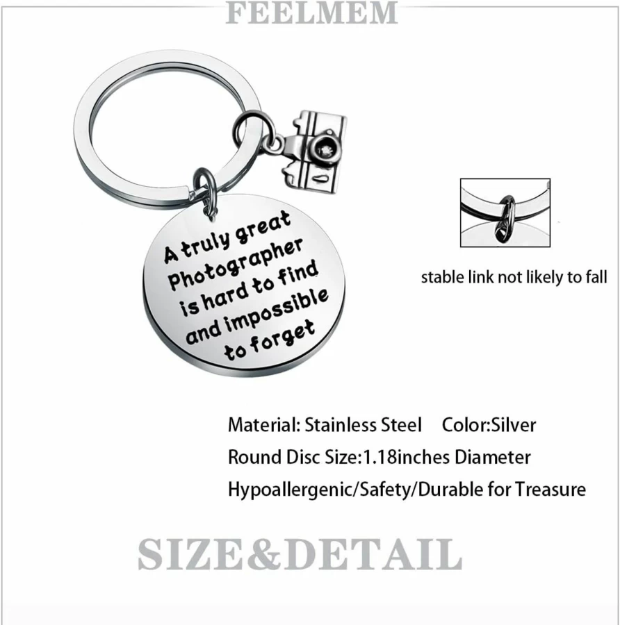 "FEELMEM Photography Jewelry Gift - Unique Thank You Present for Photographers"