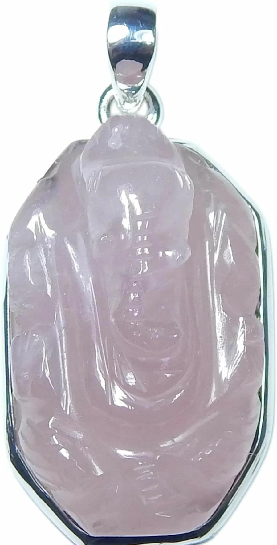 Myhealingworld Handmade Sterling Silver Ganesh Pendant - Healing Gemstone Jewelry for Good Luck, Unique Gift for Women