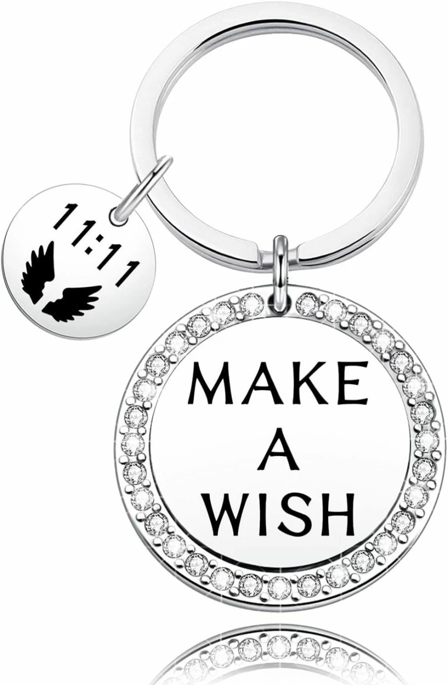 "11:11 Make A Wish Keychain - Angel Wing Spiritual Jewelry for New Adventures, Wish Lover Gift - Generic"