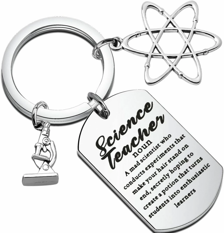 FAADBUK Science Teacher Keychain - Gift for Educators, Scientists & Science Enthusiasts - Teacher Appreciation Present
