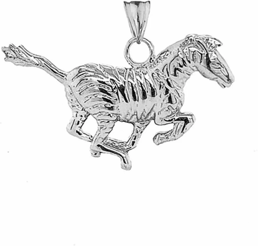Claddagh Gold Sterling Silver Zebra Charm Pendant for Necklaces