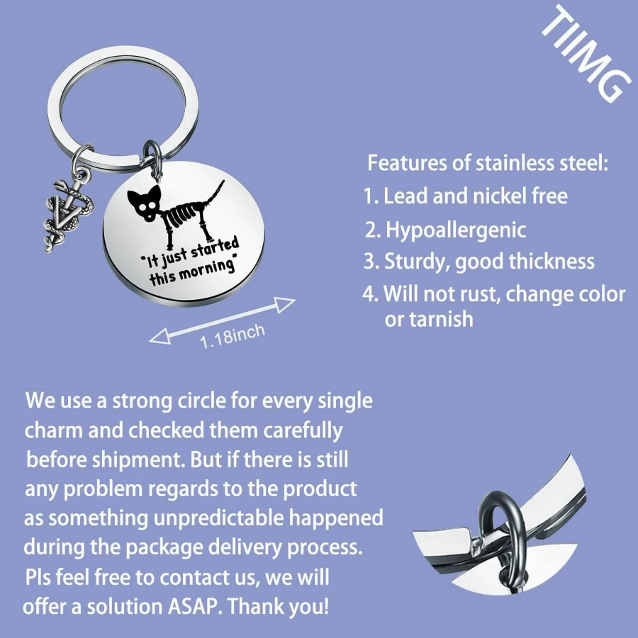 "TIIMG Veterinarian Gift for Vet Techs & Students - Perfect Graduation Present - 'It Just Started This Morning' Saying"