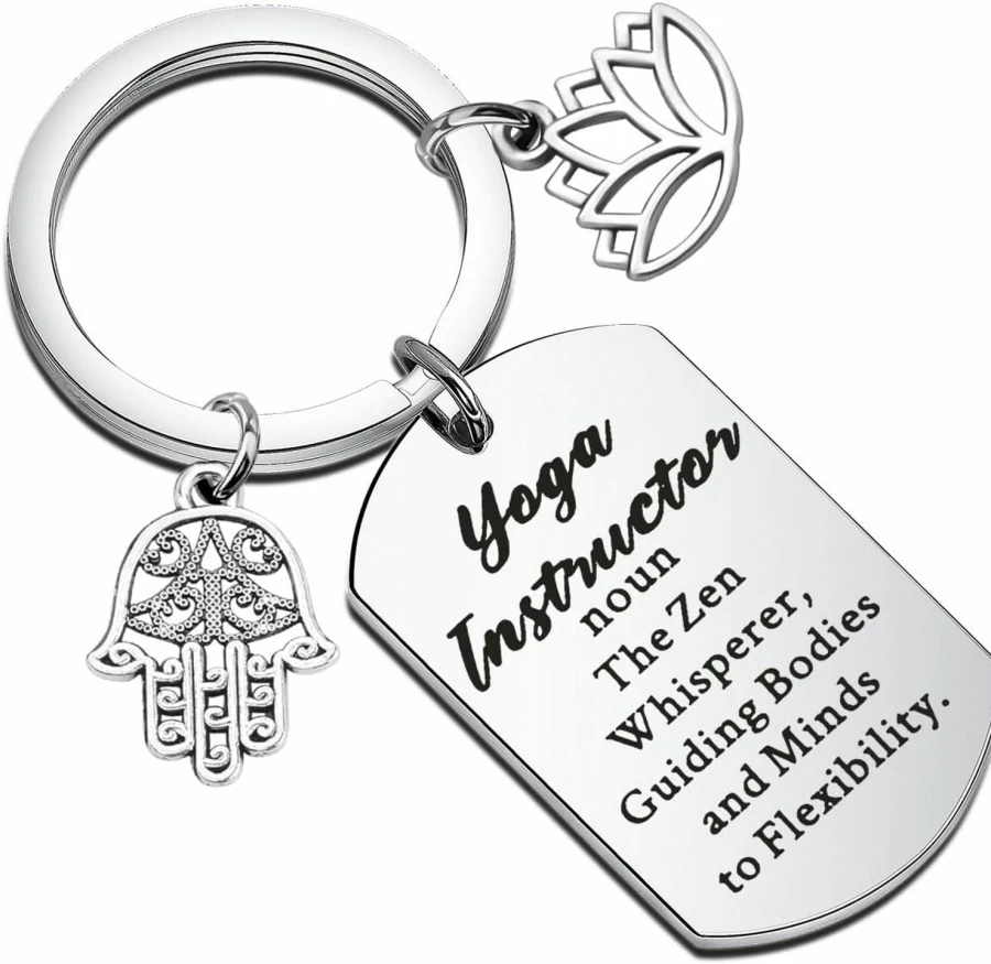 FAADBUK Yoga Teacher Gift Keychain - Yoga Instructor Appreciation Present for Yoga Lovers & Coaches