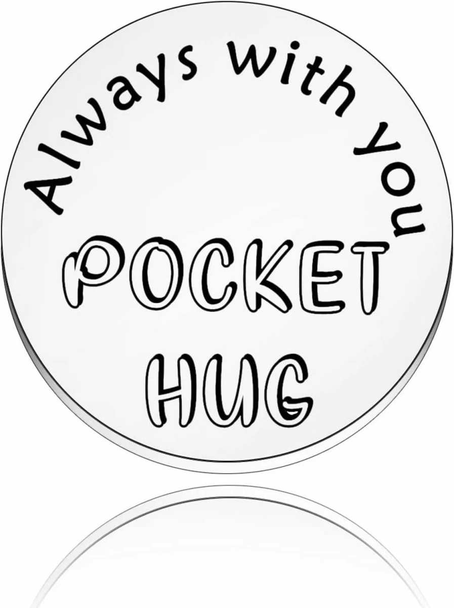 "N/C Long Distance Pocket Hug Token - Romantic Always With You Gift for Boyfriend, Couple, Friends & BFF"