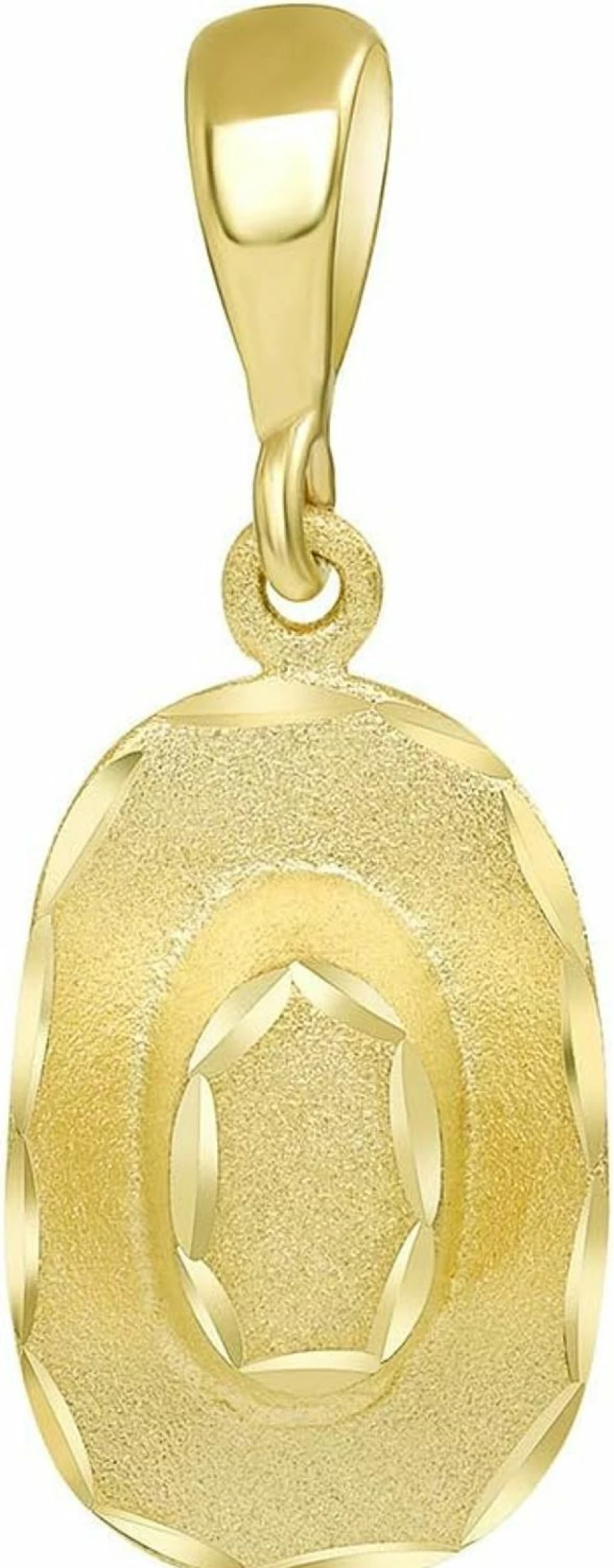 14K Yellow Gold Western Cowboy Hat Pendant - 3D Detailed Design | Jewelry America