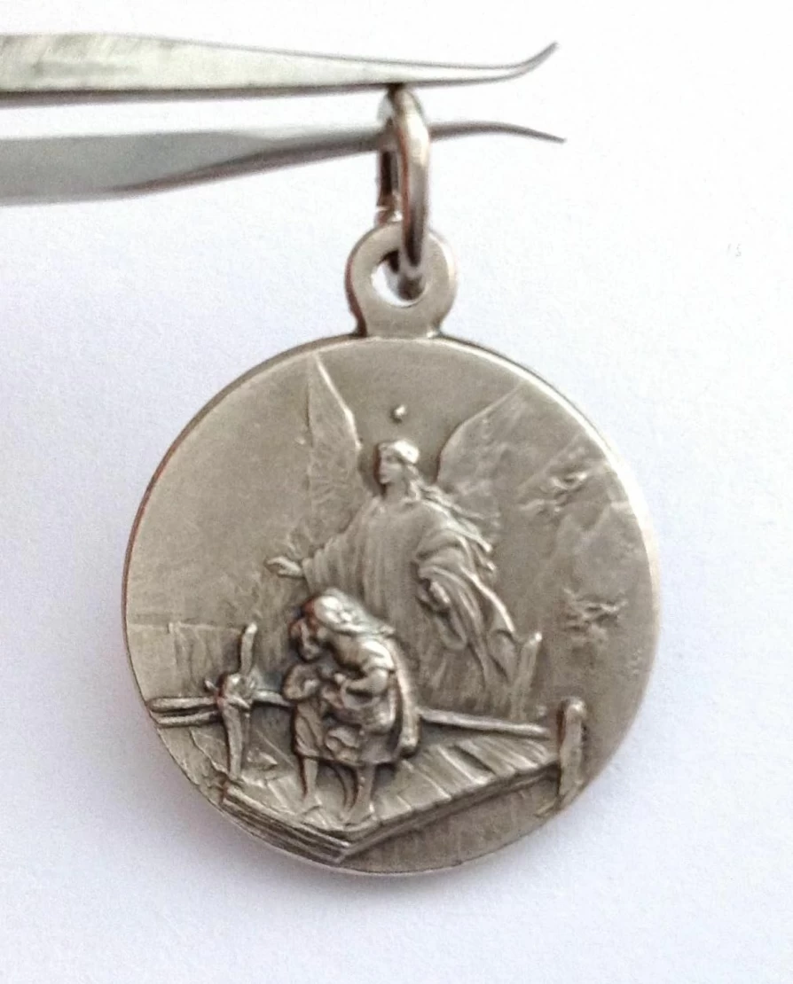 "I G J Saint Guardian Angel Medal - Patron Saints Religious Medal for Protection"