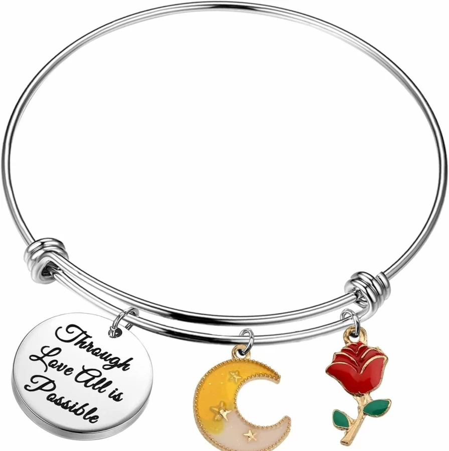 "FAADBUK Inspirational Book Lover's Gift - 'Through Love All Is Possible' Novelty Bookish Present"