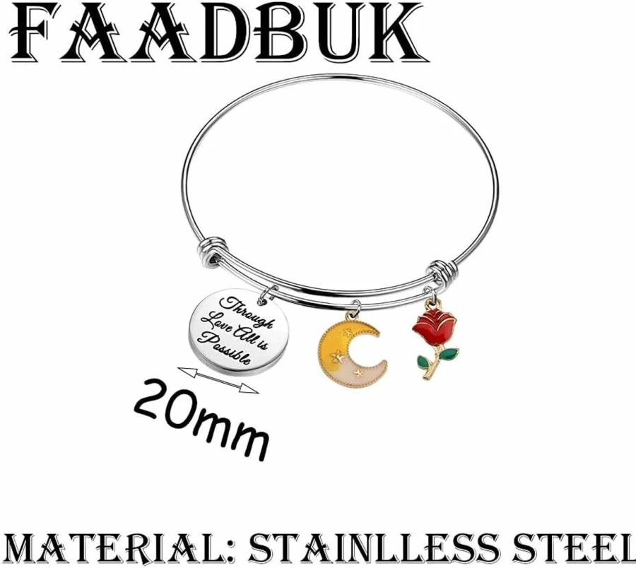 "FAADBUK Inspirational Book Lover's Gift - 'Through Love All Is Possible' Novelty Bookish Present"