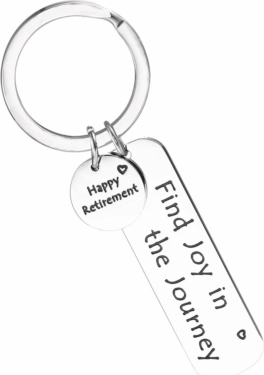 "Anlive Inspirational Keychain - Find Joy In The Journey, Perfect Retirement Gift"