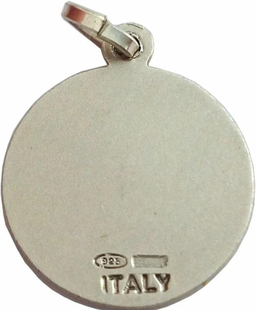 "I.G.J 925 Sterling Silver Saint Rita of Cascia Medal - Patron Saint of Lost Causes - Handcrafted in Italy"