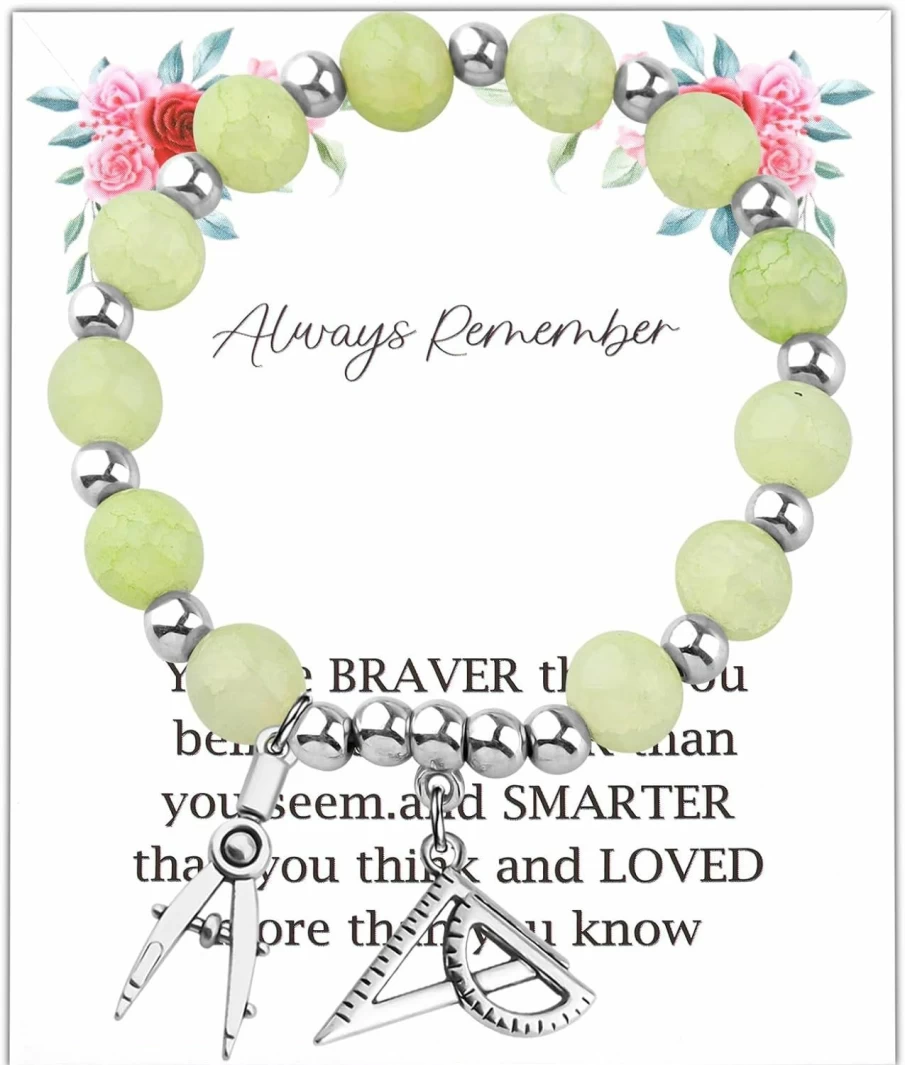 WSNANG Math Bracelet Gift for Teachers, Students, Engineers - Unique Math Geek Jewelry for Graduation, Birthday, and Special Occasions