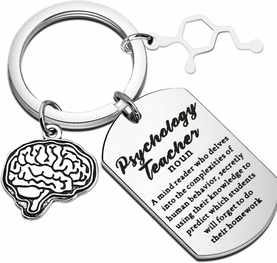 FAADBUK Psychology Teacher Keychain - Gift for Psychologists, Therapists, and Psychology Students - Educator Appreciation Present - Mental Health Awareness Token