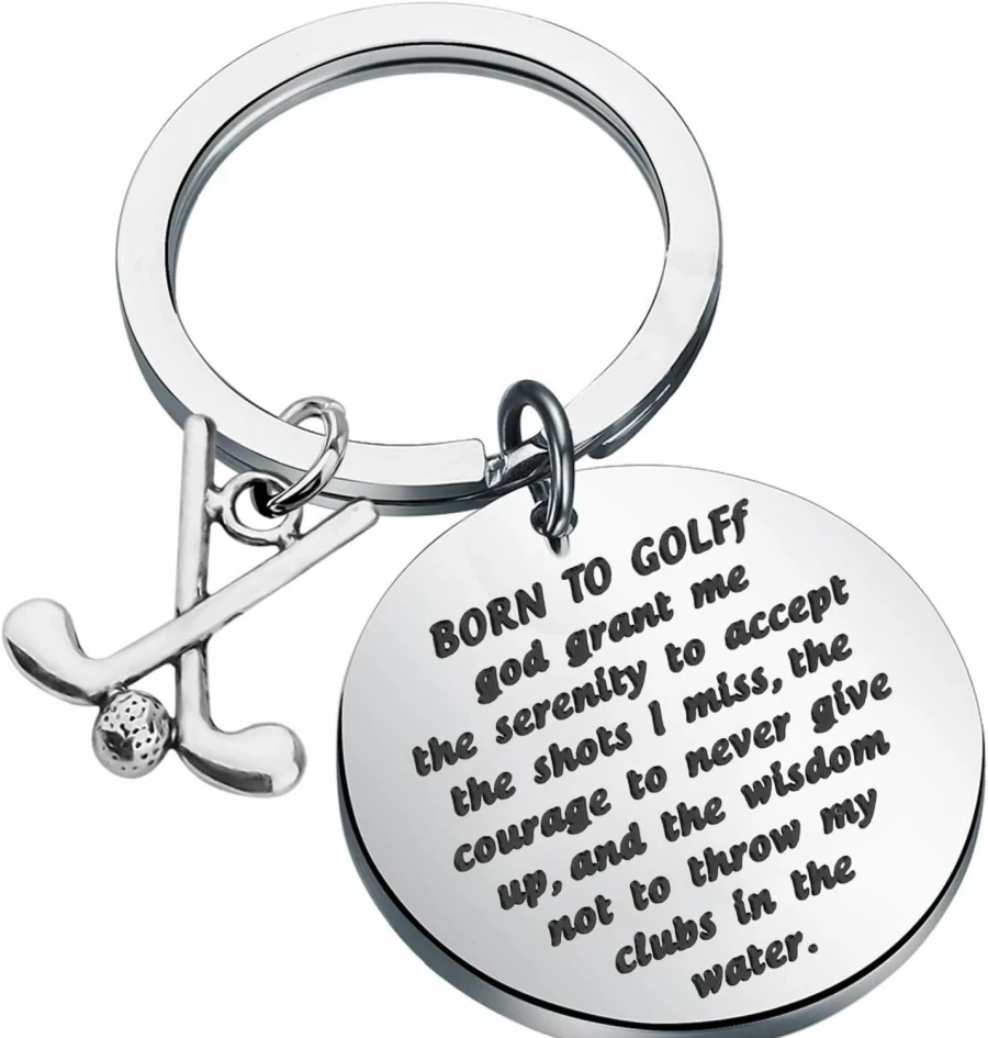 TIIMG Golf Keychain - Funny Golf Gift for Men, Dad, Grandpa, Husband, Boyfriend - Unique Golf Cart Keychain for Golf Lovers