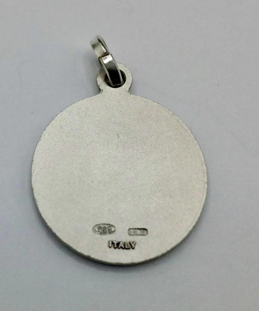 I.G.J 925 Sterling Silver Holy Spirit Dove Medal - Patron Saint Pendant - Handcrafted in Italy