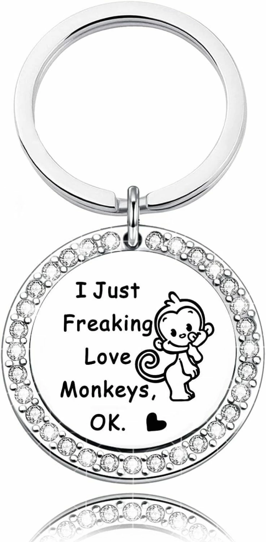 YLWJSP Cute Monkey Keychain for Animal Lovers - Funny Monkey Gift Keychain for Monkey Enthusiasts