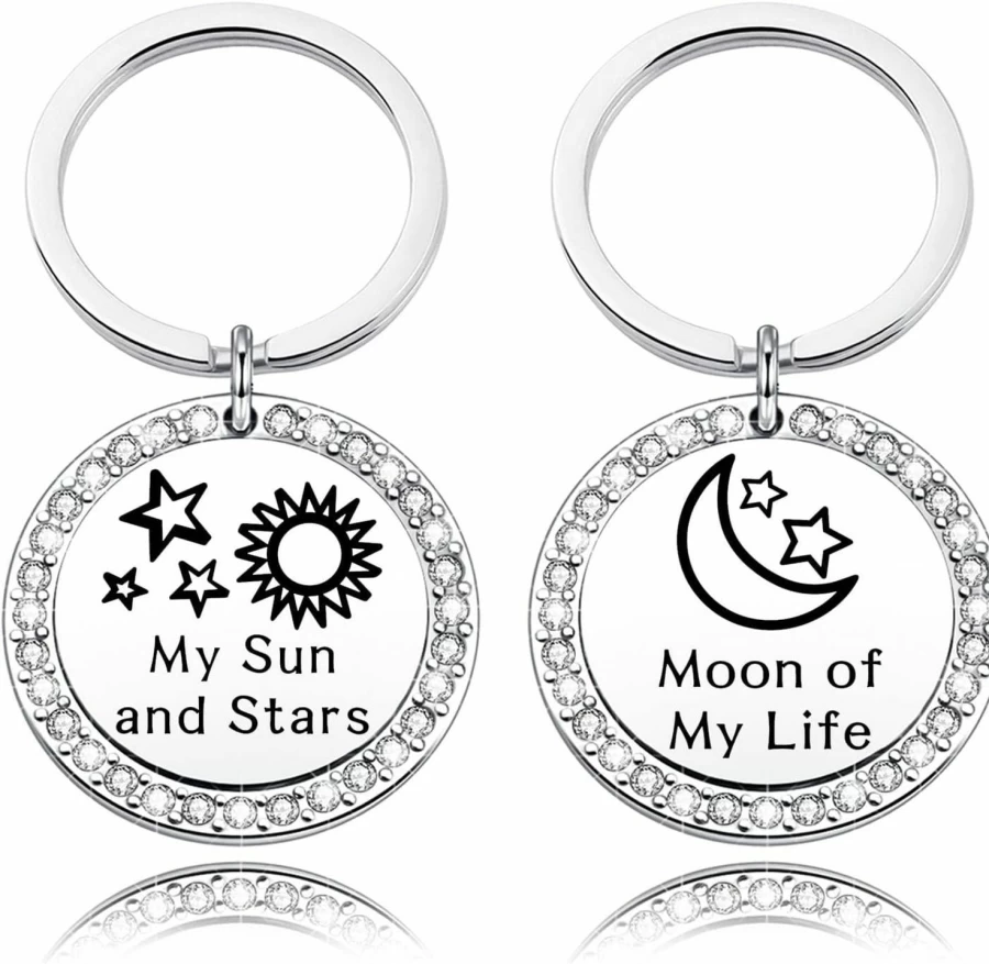 "Game of Thrones Couple Matching Keychain - My Sun and Stars & Moon of My Life Long Distance Gift for Fans"