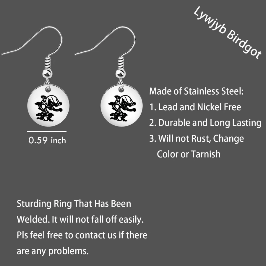 "Lywjyb Birdgot Horror Movie Inspired Earrings - Scary Film Gift for Theatre Fans, Mothers & Sisters"