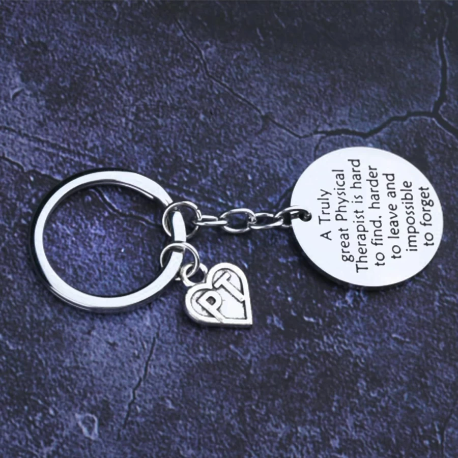 "TTJHGYQO Physical Therapist Keychain Gift - Retirement Present for Therapy Teachers - Personalized Physical Therapy Jewelry for Professionals"