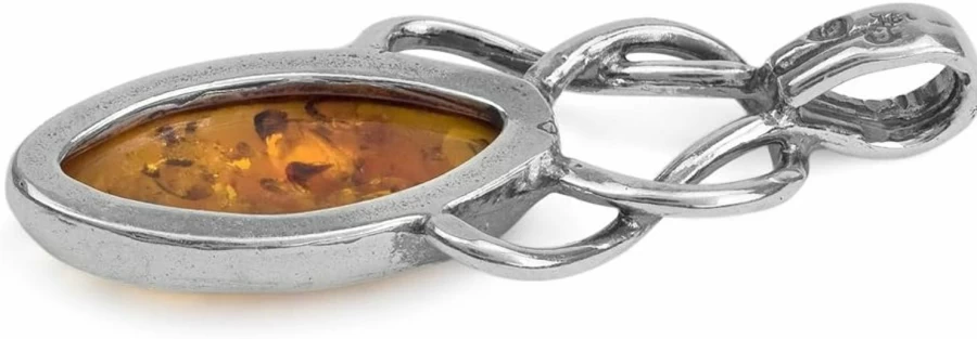 Ian & Valeri Co. Celtic Amber Pendant in Sterling Silver – Handcrafted Jewelry