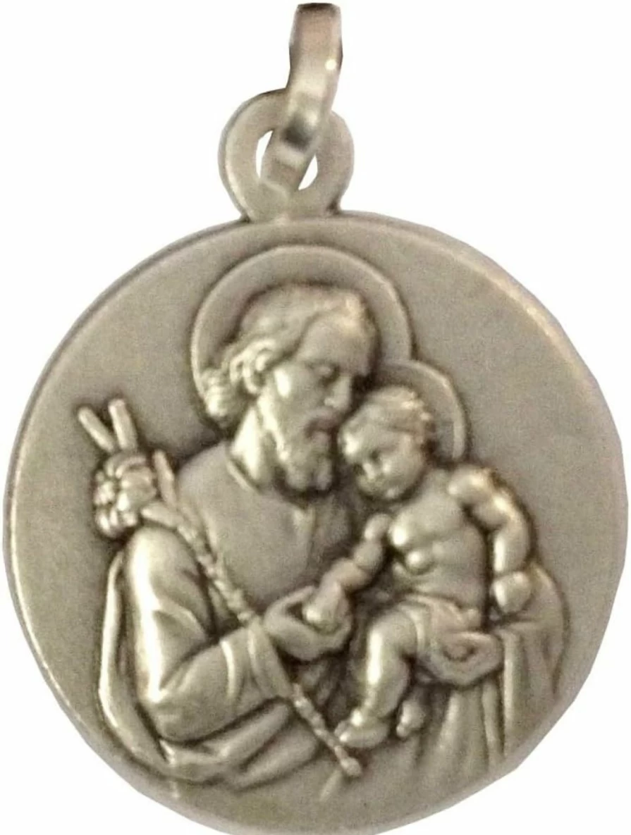 IGJ 925 Sterling Silver Saint Joseph Medal - Patron Saint of Workers, Universal Church, and Peaceful Passing