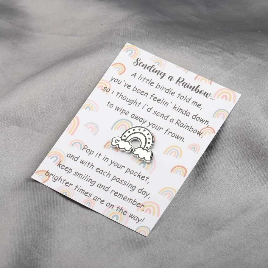 TIIMG Rainbow Token Gift - Pocket Hug Card, Thinking of You, Friendship Keepsake, Encouragement Present, Sending Love & Support