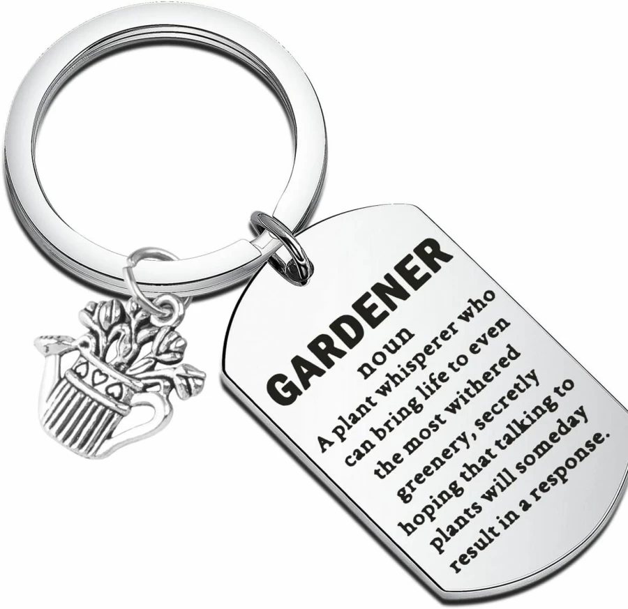 FAADBUK Gardening Keychain - Unique Florist Gift for Plant Lovers, Gardener Thank You Present, Personalized Garden Accessory