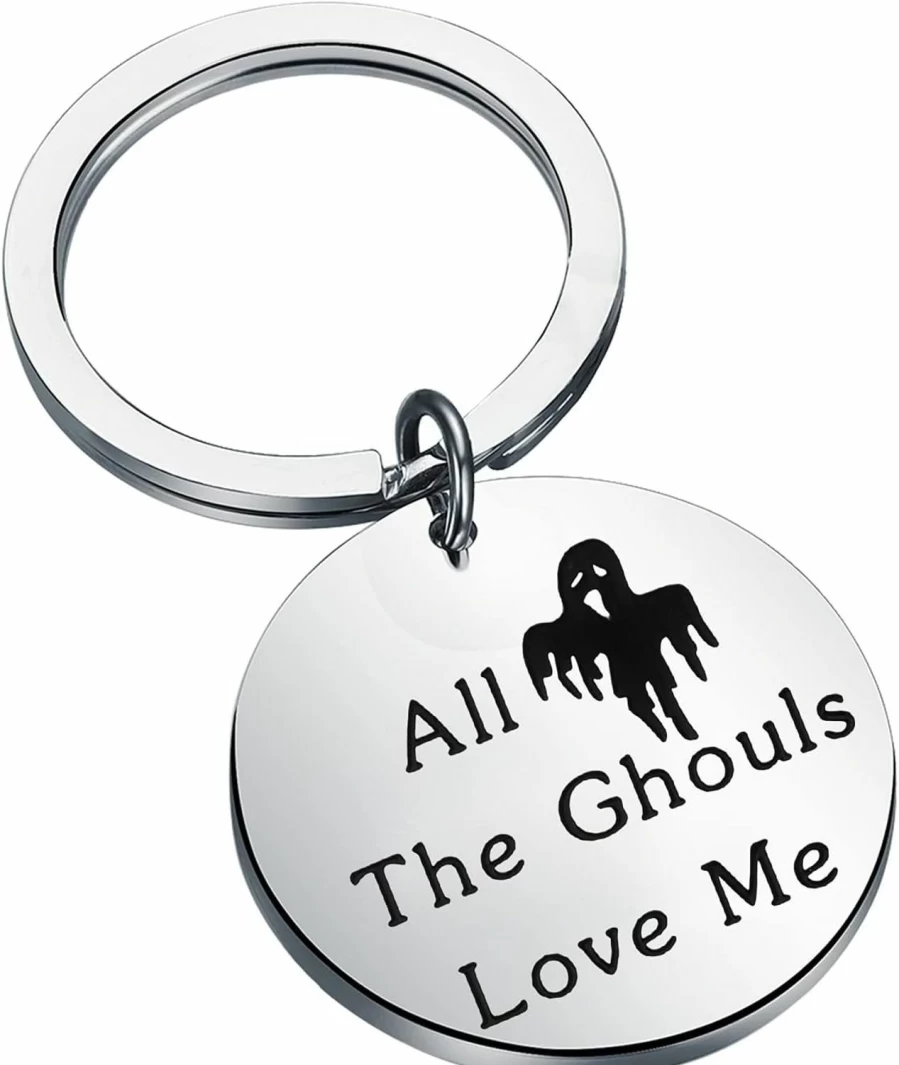 Bobauna Halloween Ghost Keychain - Spooky Party Jewelry Gift for Ghoul Lovers, Festival Accessories