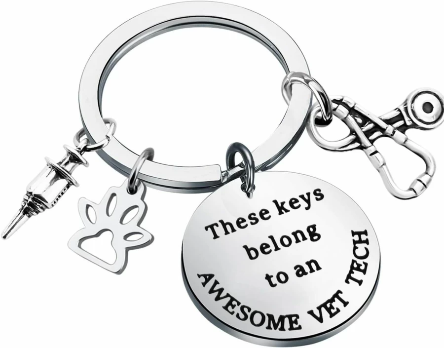 "CYTING Veterinarian Keychain - Gift for Vet Tech, Nurse & Veterinary Medicine Graduates - Awesome Vet Keychain"