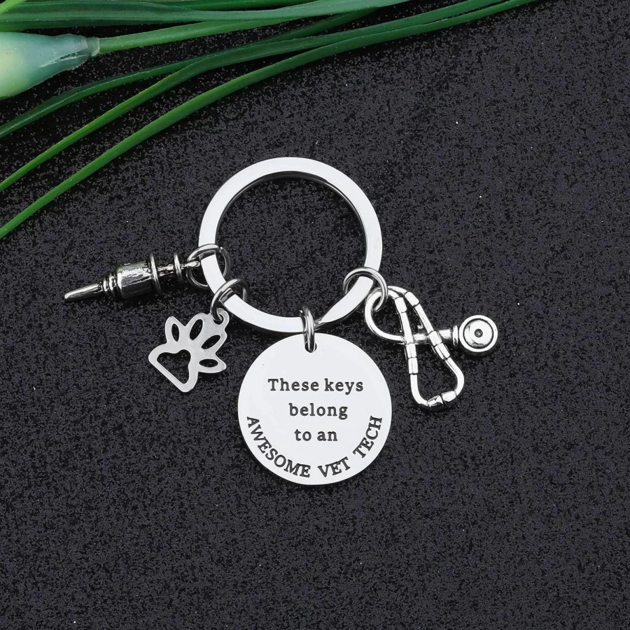 "CYTING Veterinarian Keychain - Gift for Vet Tech, Nurse & Veterinary Medicine Graduates - Awesome Vet Keychain"