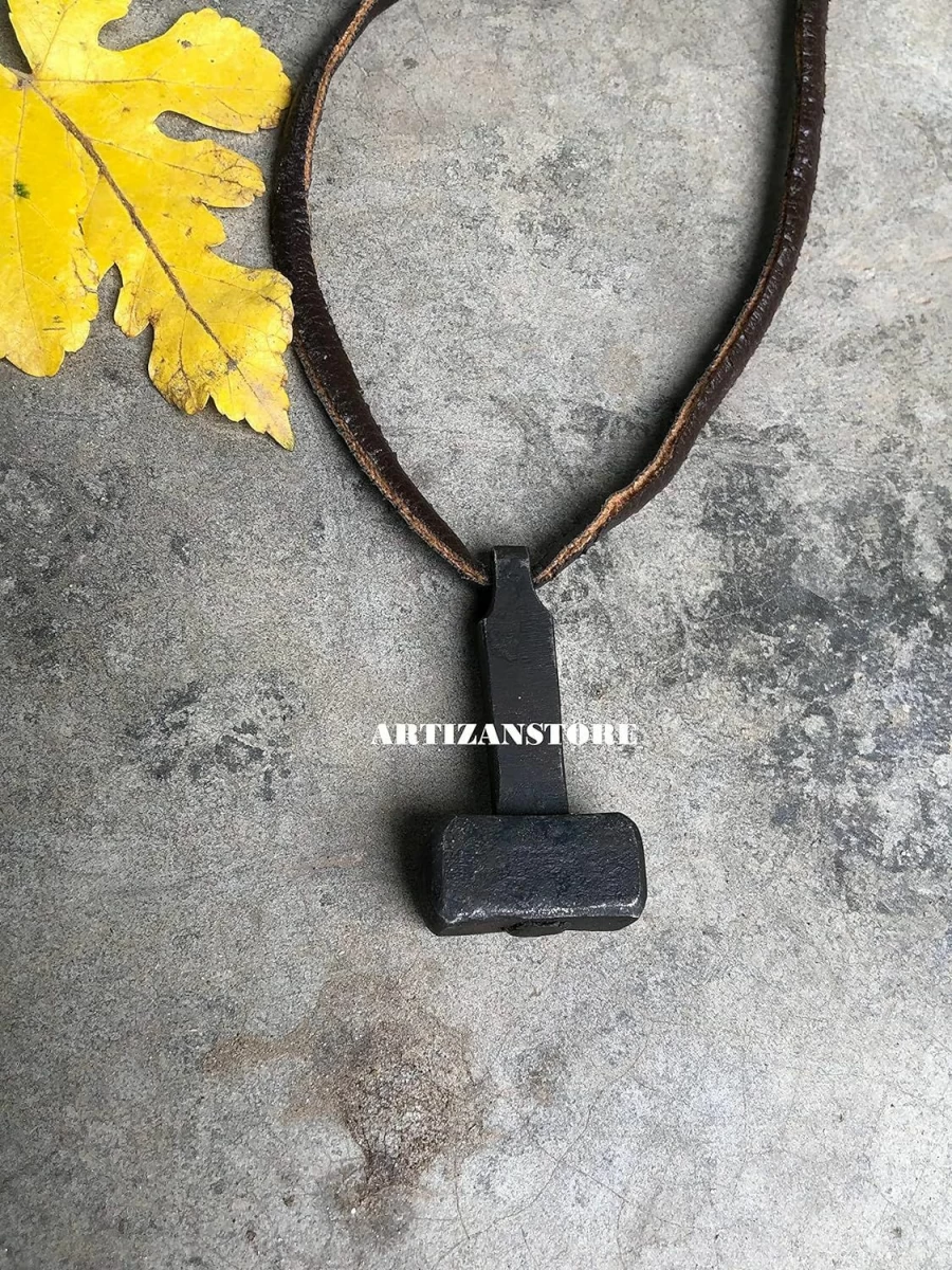 ARTIZAN Viking Mjolnir Hammer Pendant - Norse Pagan Thor's Necklace Amulet