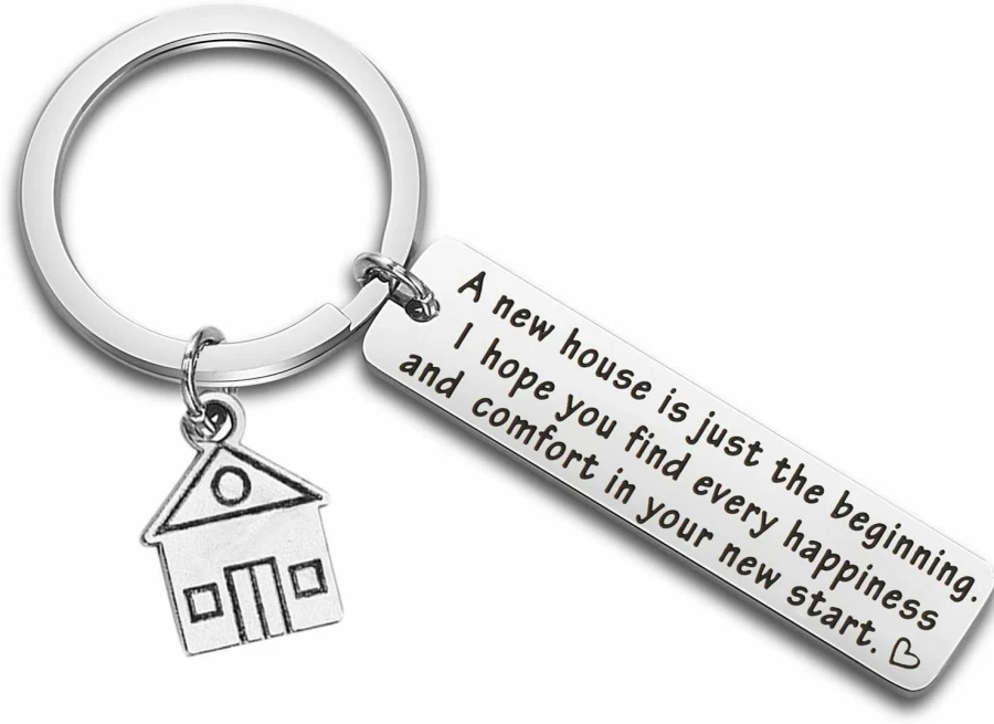 FUSTMW House Keychain Gift Set - Unique New Home Gift for Realtors, Housewarming Present for First Homeowners