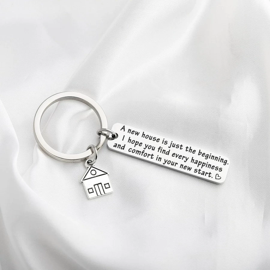 FUSTMW House Keychain Gift Set - Unique New Home Gift for Realtors, Housewarming Present for First Homeowners