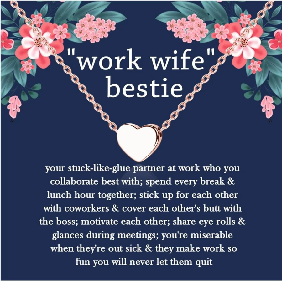 "Lywjyb Birdgot Thoughtful Coworker Gift - Best Work Wife Ever Present - Farewell Leaving Gift for Colleagues"